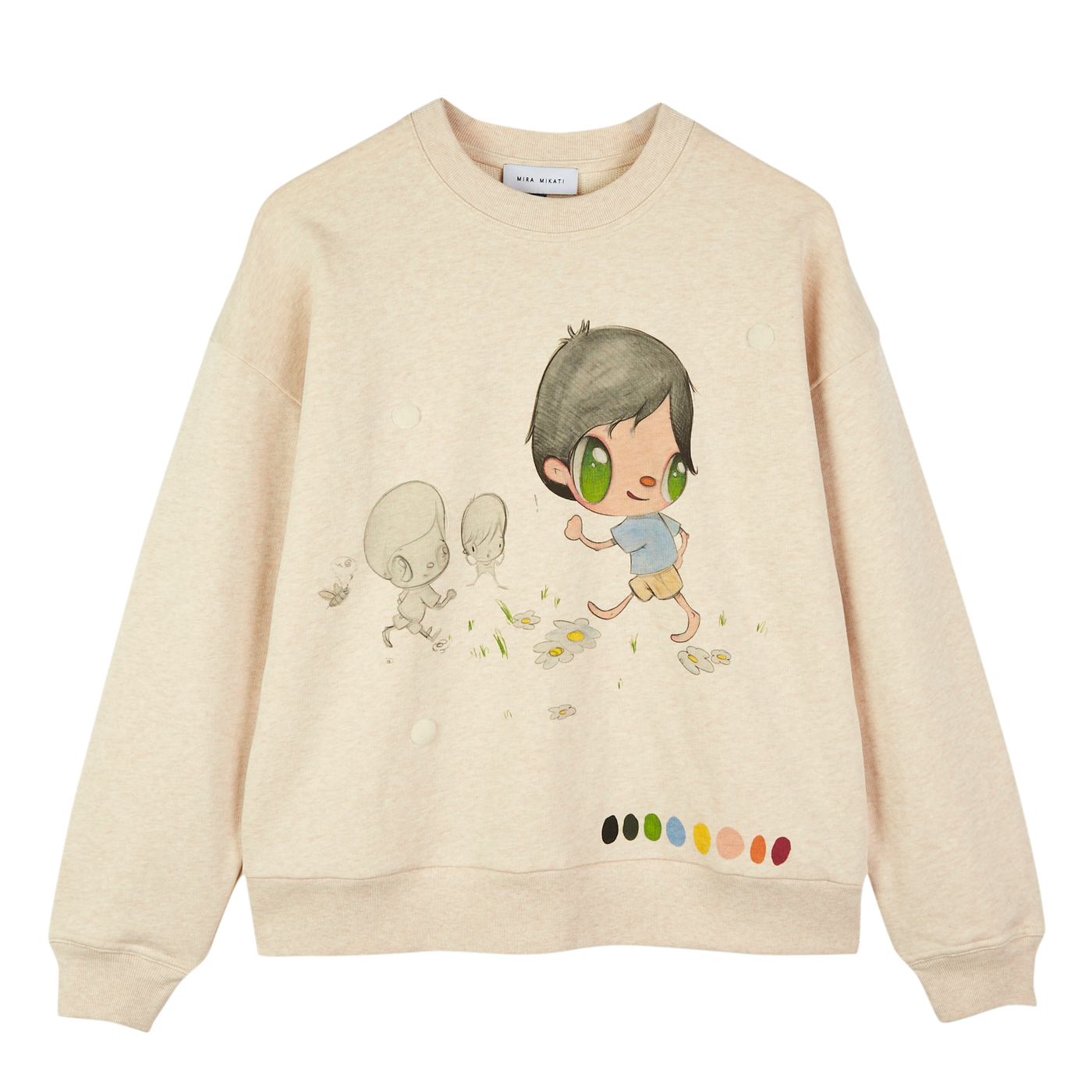 PRINTED SWEATER WITH VELCRO PATCHES & POUCH
