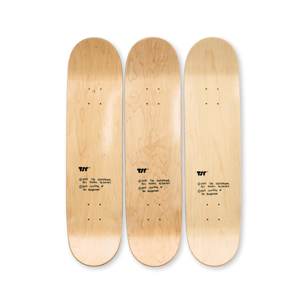 'GOWANUS HAZE' Triptych Skate Deck Set by Jon Burgerman