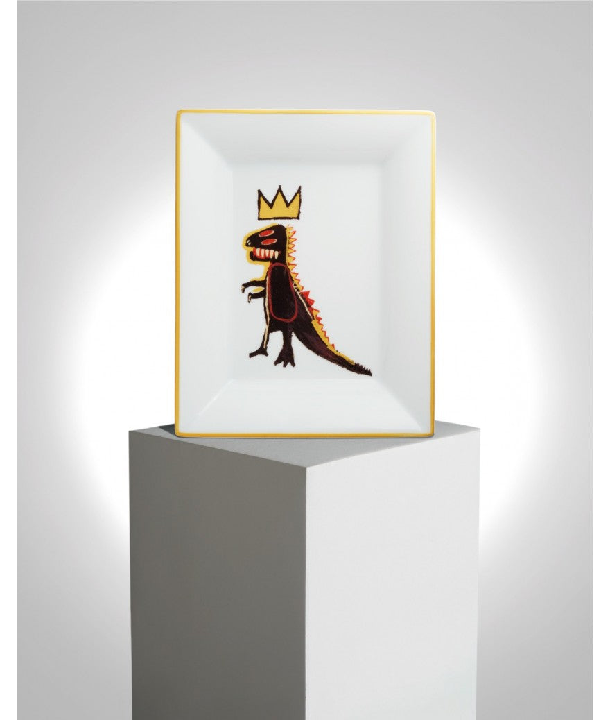 Jean-Michel Basquiat "Gold Dragon" Rectangular Tray