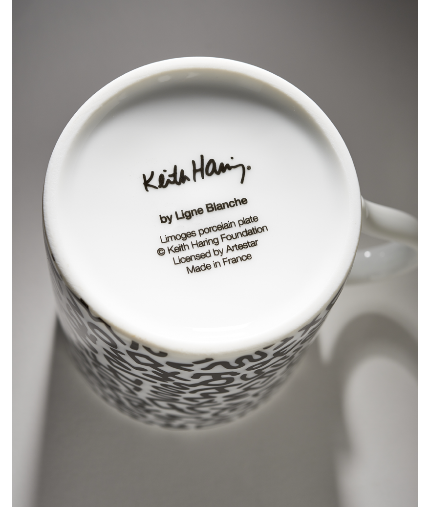 Mug Keith Haring Coeur Love - Pop Art, Collection Unity, 325ml, Céramique Brillante